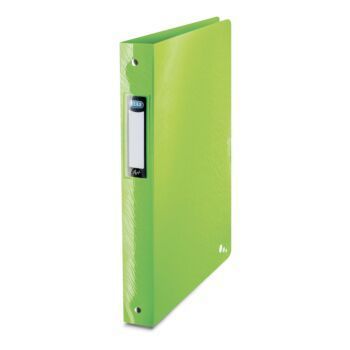 CLASSEUR A 4 ANNEAUX ART A4 DOS 40mm ROND POLYPROPILINE OPAQUE VERT "ELBA" REF: 400060100