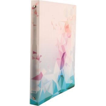 CLASSEUR A 4 ANNEAUX GRAPHIK A4 DOS 30mm ROND POLYPROPILINE TRANSLUSIDE IMPREME ROSE "ELBA" REF: 100201422