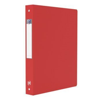 CLASSEUR A 4 ANNEAUX MEMPHIS A4 DOS 40mm POLYPROPILINE OPAQUE ROUGE "ELBA" REF: 100201599