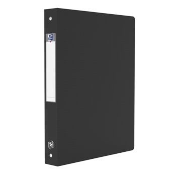 CLASSEUR A 4 ANNEAUX MEMPHIS A4 DOS 40mm POLYPROPILINE OPAQUE NOIR "ELBA" REF: 100201599
