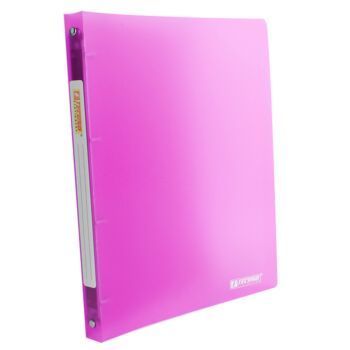 CLASSEUR A4 ANNEAUX 20MM ROSE "TECHNO" REF: 4127