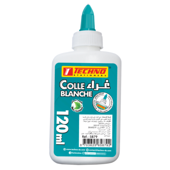 COLLE BLANCHE BOUCHON APPLICATEUR 120ml "TECHNO" REF: 5879
