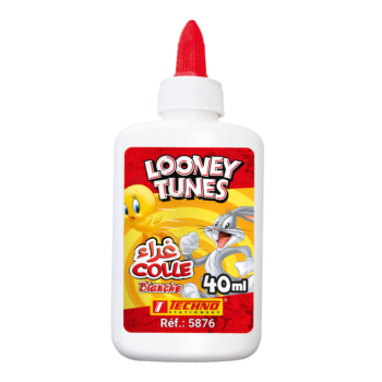 COLLE BLANCHE BOUCHON APPLICATEUR LOONEY TUNES 40ml "TECHNO" REF: 5876