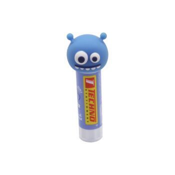 COLLE STICK FANTAISIE 9g SOUS FORME D'UN MONSTRE CORPS BLEU "TECHNO" REF: 7206