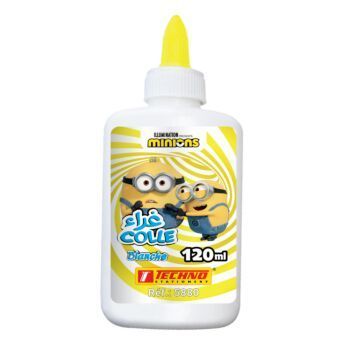 COLLE BLANCHE BOUCHON APPLICATEUR MINIONS 120ml "TECHNO" REF: 5880
