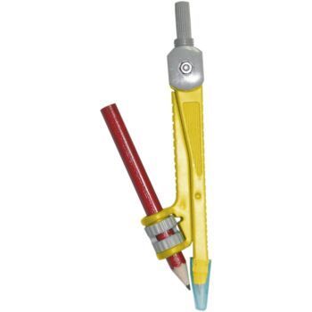 COMPAS BAGUE ECOLIER OPAQUE A CRAYON JAUNE "ARK" REF: 248