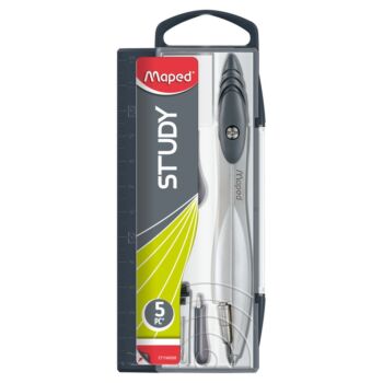 COMPAS METALLIQUE COFFRET DE 05 PCS STUDY NOIR "MAPED" REF: 119405