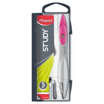 COMPAS METALLIQUE COFFRET DE 05 PCS STUDY ROSE "MAPED" REF: 119405