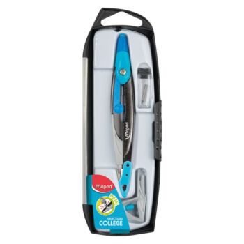 COMPAS MINE COFFRET 03 PCS METAL OPEN BLEU "MAPED" REF: 536953