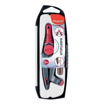 COMPAS STOP AVEC SAFE COFFRET BAGUE ROUGE "MAPED" REF: 192611