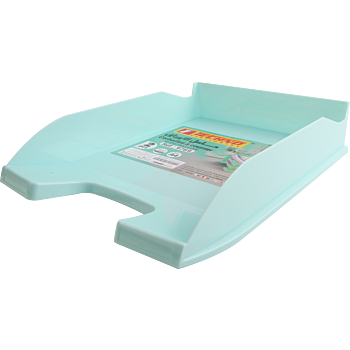 CORBEILLE A COURRIERS EN PLASTIQUE VERT PASTEL "TECHNO" REF: 9769