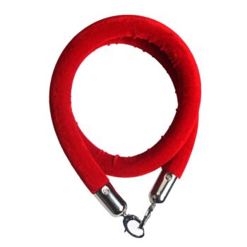 CORDE ROUGE POUR PIQUET EMBOUT ARGENTE TECHNO REF: 0582
