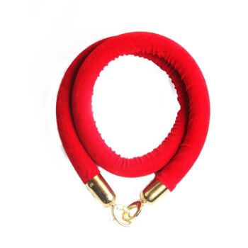 CORDE ROUGE POUR PIQUET EMBOUT DORE TECHNO REF: 1455