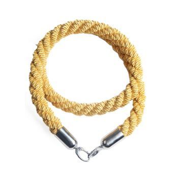 CORDE TORSADEE DOREE POUR PIQUET EMBOUT ARGENTE TECHNO REF: 1476