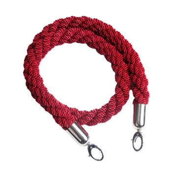 CORDE TORSADEE ROUGE POUR PIQUET EMBOUT ARGENTE TECHNO REF: 3905