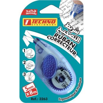 CORRECTEUR A RUBAN 05mmx08M SOUS CARTE "TECHNO" REF: 3263_01