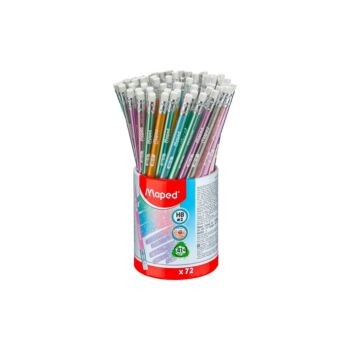 CRAYON GRAPHITE NOIR PLASTIQUE GLITTER DECO HB GOMME  "MAPED" REF:851805