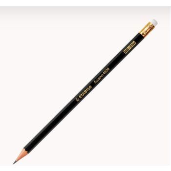 CRAYON NOIR HB AVEC GOMME SWANO "STABILO" REF: 4909