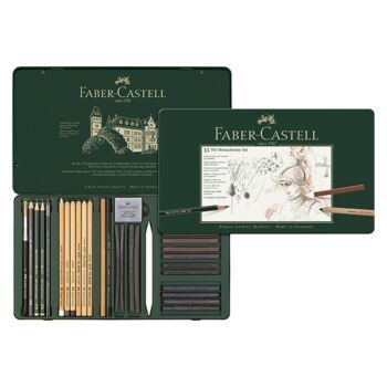 CRAYON PITT MONOCHROME BOITE METALLIQUE DE 33 PIECES "FABER CASTELL" REF: 112977