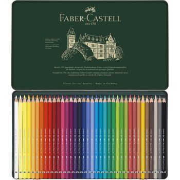 CRAYONS COULEUR ALBRECHT DÜRER BOITE METALLIQUE DE 36 "FABER CASTELL" REF: 117536