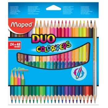 CRAYONS COULEURS COLOR'PEPS DUO "MAPED"