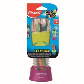 CRAYONS COULEURS DE 12 COULEURS FLEX BOX "MAPED" REF: 683212