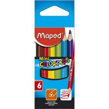 CRAYONS COULEURS MINI DE 06 COULEURS "MAPED" REF: 832501