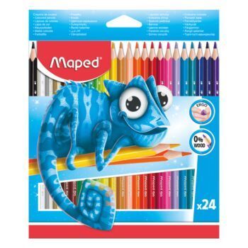 CRAYONS DE COULEURS PLAST COLOR X24 PULSE "MAPED" REF: 862254