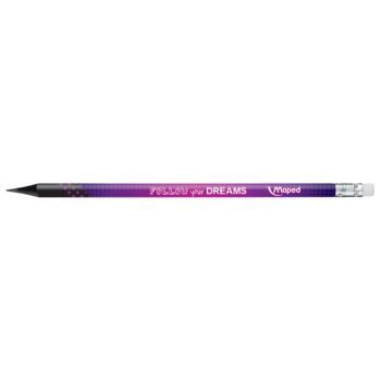 CRAYONS NOIR HB MAUVE EN RESINE ENERGY "MAPED" REF: 852000