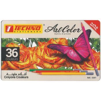 CRAYONS DE COULEURS ARTCOLOR BOITE METAL DE 36 PIECES "TECHNO" REF: 5301