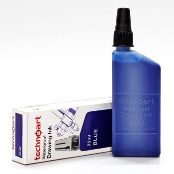 ENCRE A DESSIN ETANCHE 25ml BLEU "ISOMARS" REF: NK100-BL