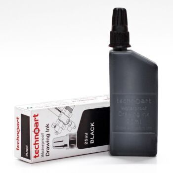ENCRE A DESSIN ETANCHE 25ml NOIR "ISOMARS" REF: NK100-BK