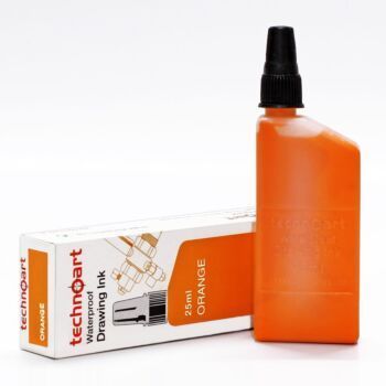 ENCRE A DESSIN ETANCHE 25ml ORANGE "ISOMARS" REF: NK100-OR