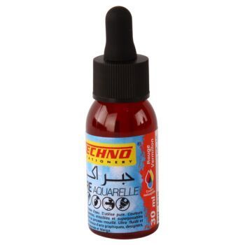 ENCRE AQUARELLE 30ml ROUGE VERMILLON "TECHNO" REF: 5620