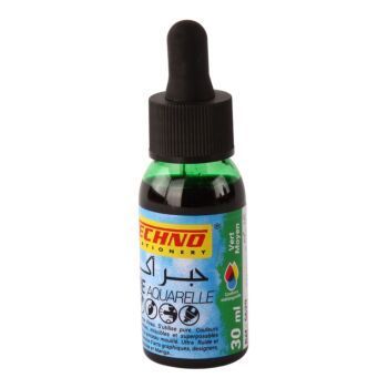 ENCRE AQUARELLE 30ml VERT MOYEN "TECHNO" REF: 5629
