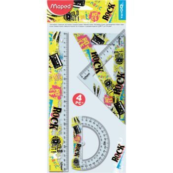 ENSEMBLE DE TRACAGE 04 PIECES 30cm TATOO COMICS "MAPED" REF: 231066