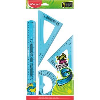 ENSEMBLE DE TRACAGE 04 PIECES 30cm TWISTN FLEX BLEU "MAPED" REF: 897157