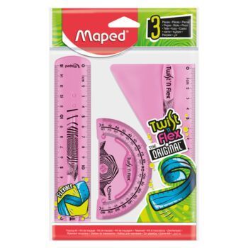 ENSEMBLE DE TRACAGE 3PCS-15cm TWIST'N FLEX ROSE "MAPED" REF: 895024