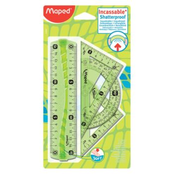 ENSEMBLE DE TRACAGE 4PCS-15cm INCASSABLE VERT "MAPED" REF: 244069