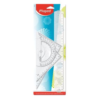 ENSEMBLE GEOMETRIQUE BLANC "MAPED" REF: 897138