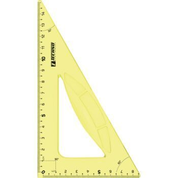 EQUERRE ECOLIER 13cm 60° JAUNE "TECHNO" REF: 9504