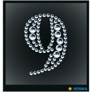 ETIQUETTES CRYSTAL CHIFFRE 9 "HERMA" REF: 15365