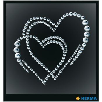 ETIQUETTES CRYSTAL DOUBLES CŒURS "HERMA" REF: 15385
