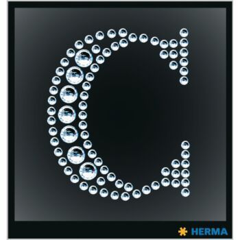 ETIQUETTES CRYSTAL LETTRE C "HERMA" REF: 15332