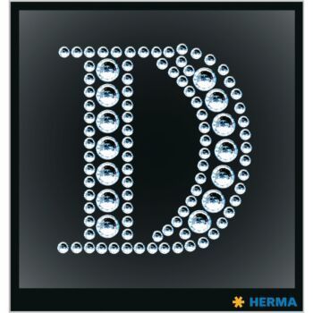 ETIQUETTES CRYSTAL LETTRE D "HERMA" REF: 15333