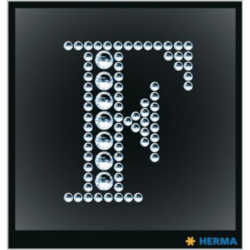 ETIQUETTES CRYSTAL LETTRE F "HERMA" REF: 15335