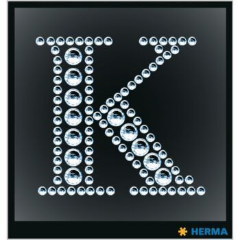 ETIQUETTES CRYSTAL LETTRE K "HERMA" REF: 15340
