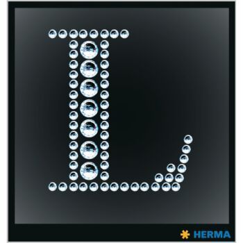 ETIQUETTES CRYSTAL LETTRE L "HERMA" REF: 15341