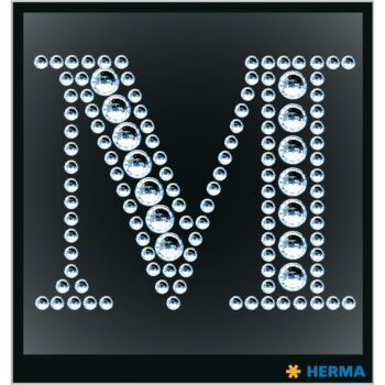 ETIQUETTES CRYSTAL LETTRE M "HERMA" REF: 15342