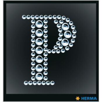 ETIQUETTES CRYSTAL LETTRE P "HERMA" REF: 15345